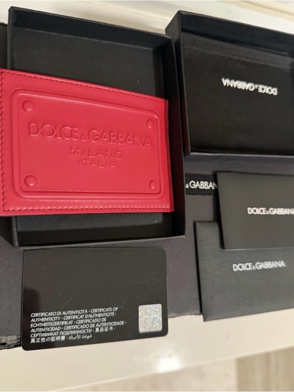 DOLCE & GABBANA Unisex Cardholder Wallet. Red New With Tags 🏷️